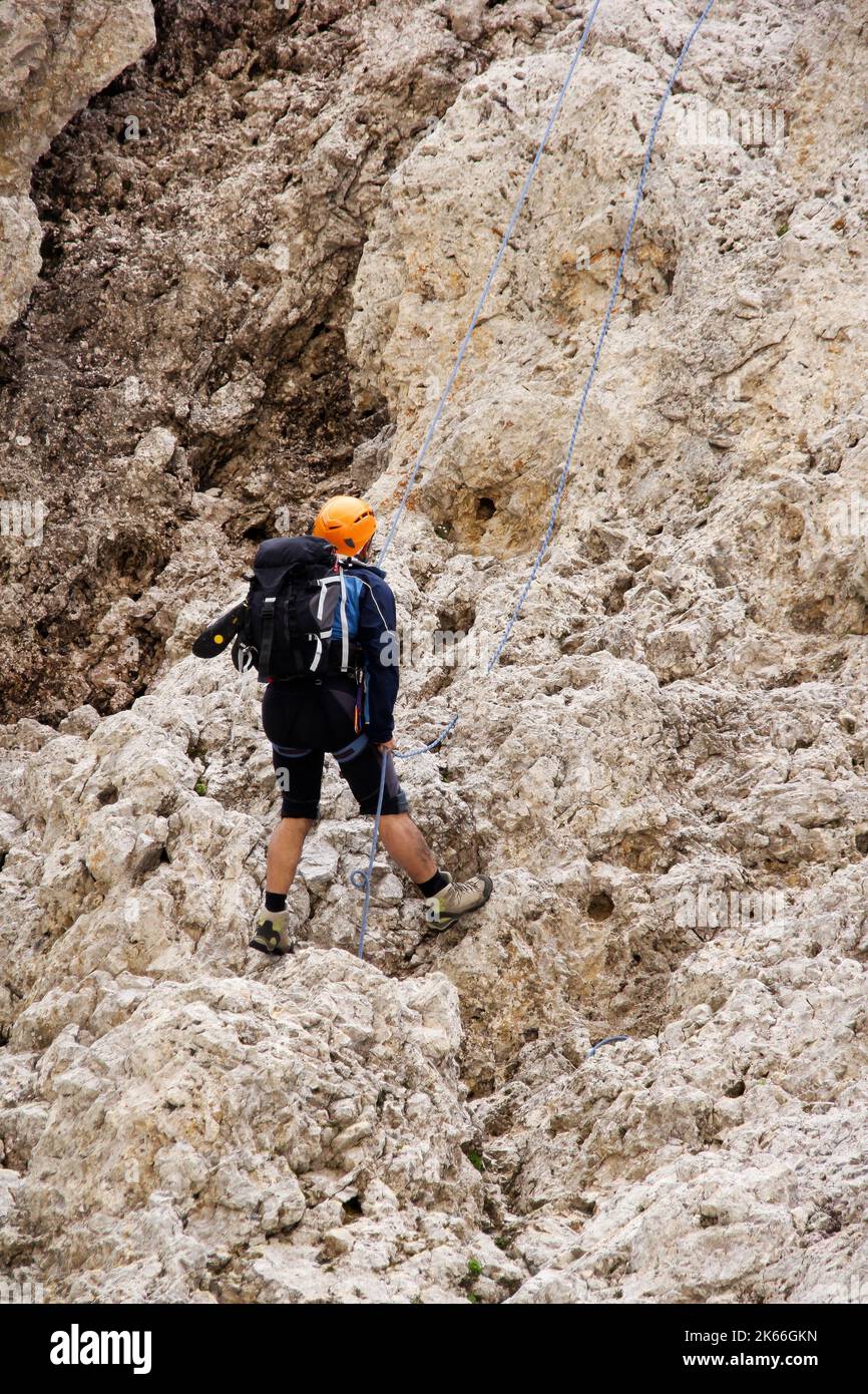Back of climber with equipment hi-res stock photography and images - Alamy