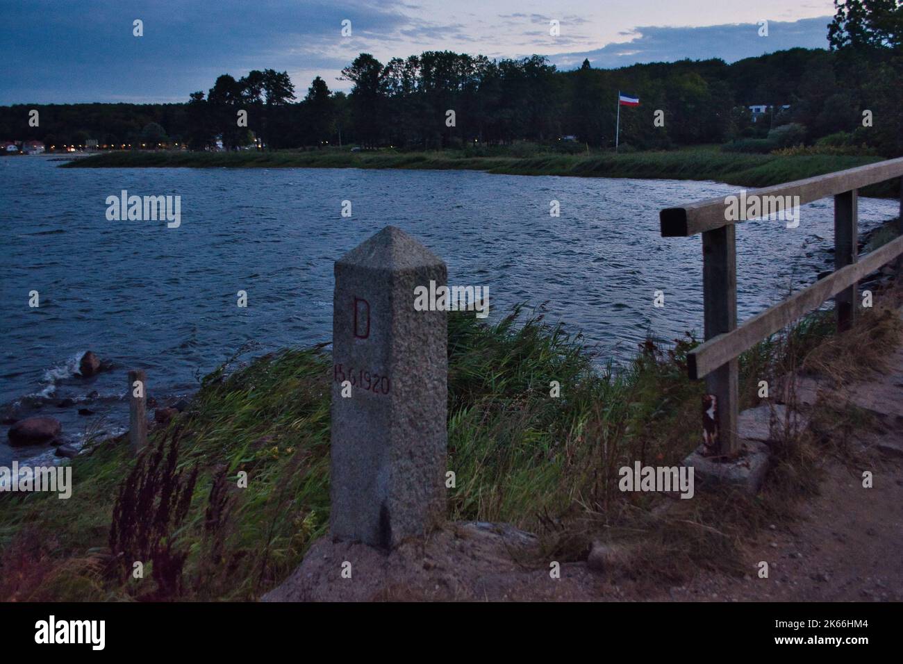 Baltic Sea beach in Flensburg, green border to Denmark Stock Photo Alamy
