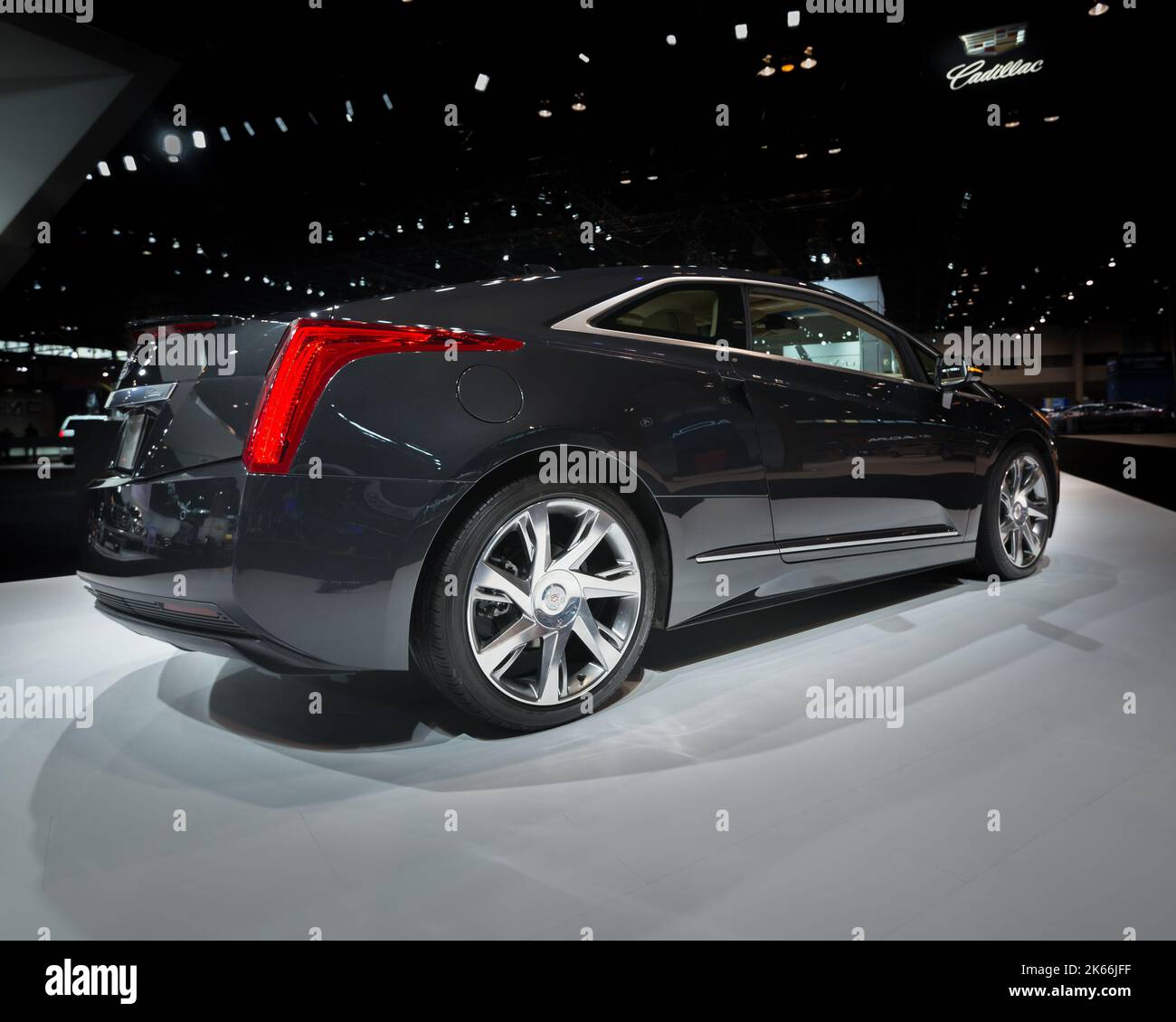 CHICAGO, IL/USA - FEBRUARY 7, 2014: A 2014 Cadillac ELR car, Chicago Auto Show (CAS). Stock Photo