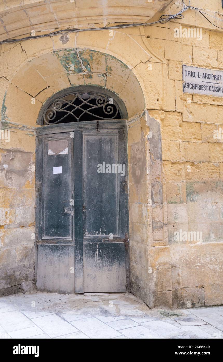 Street corner Malta Stock Photo Alamy