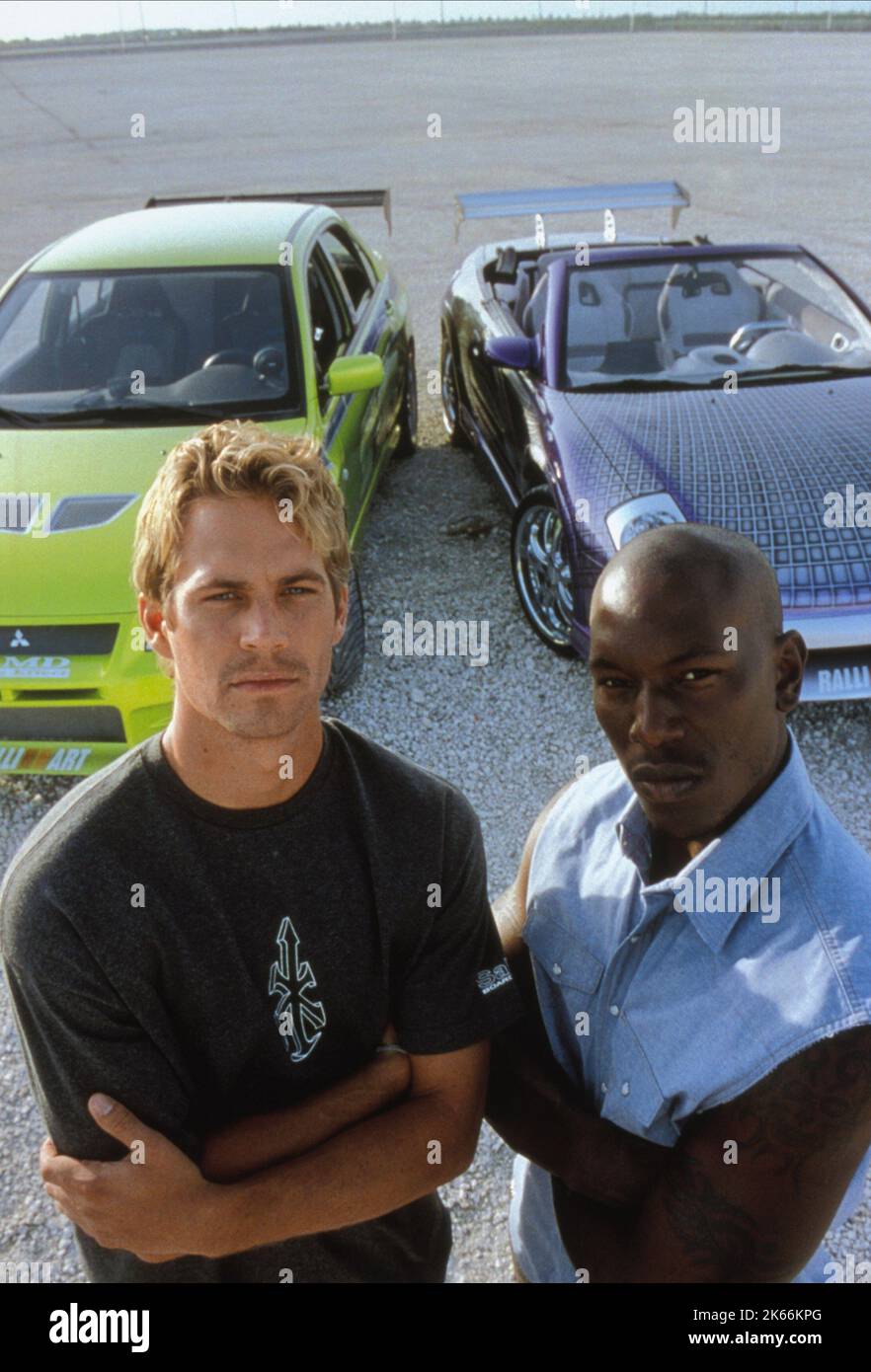 PAUL WALKER, TYRESE GIBSON, 2 FAST 2 FURIOUS, 2003 Stock Photo