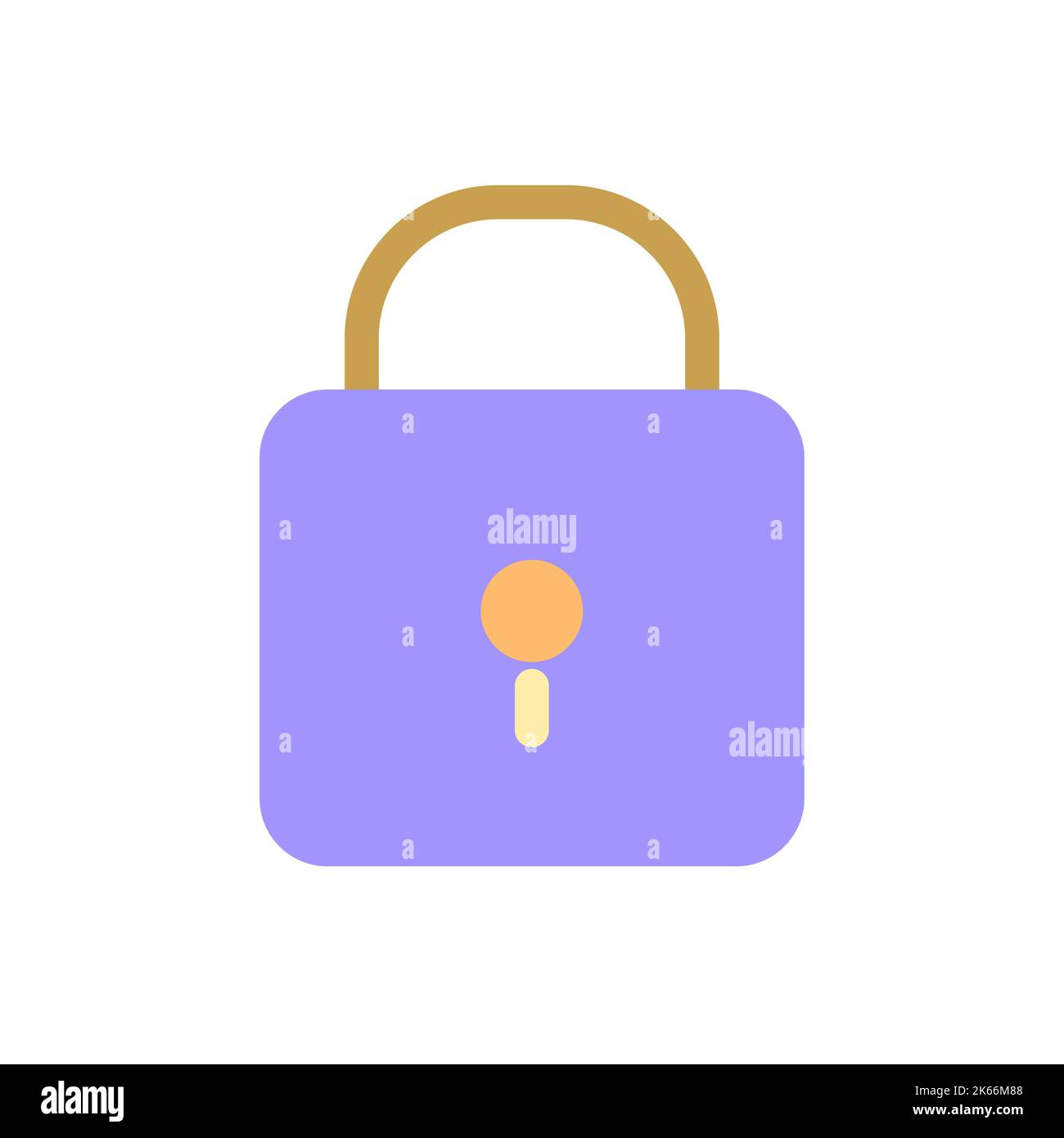 Padlock pixel perfect flat gradient color ui icon Stock Vector