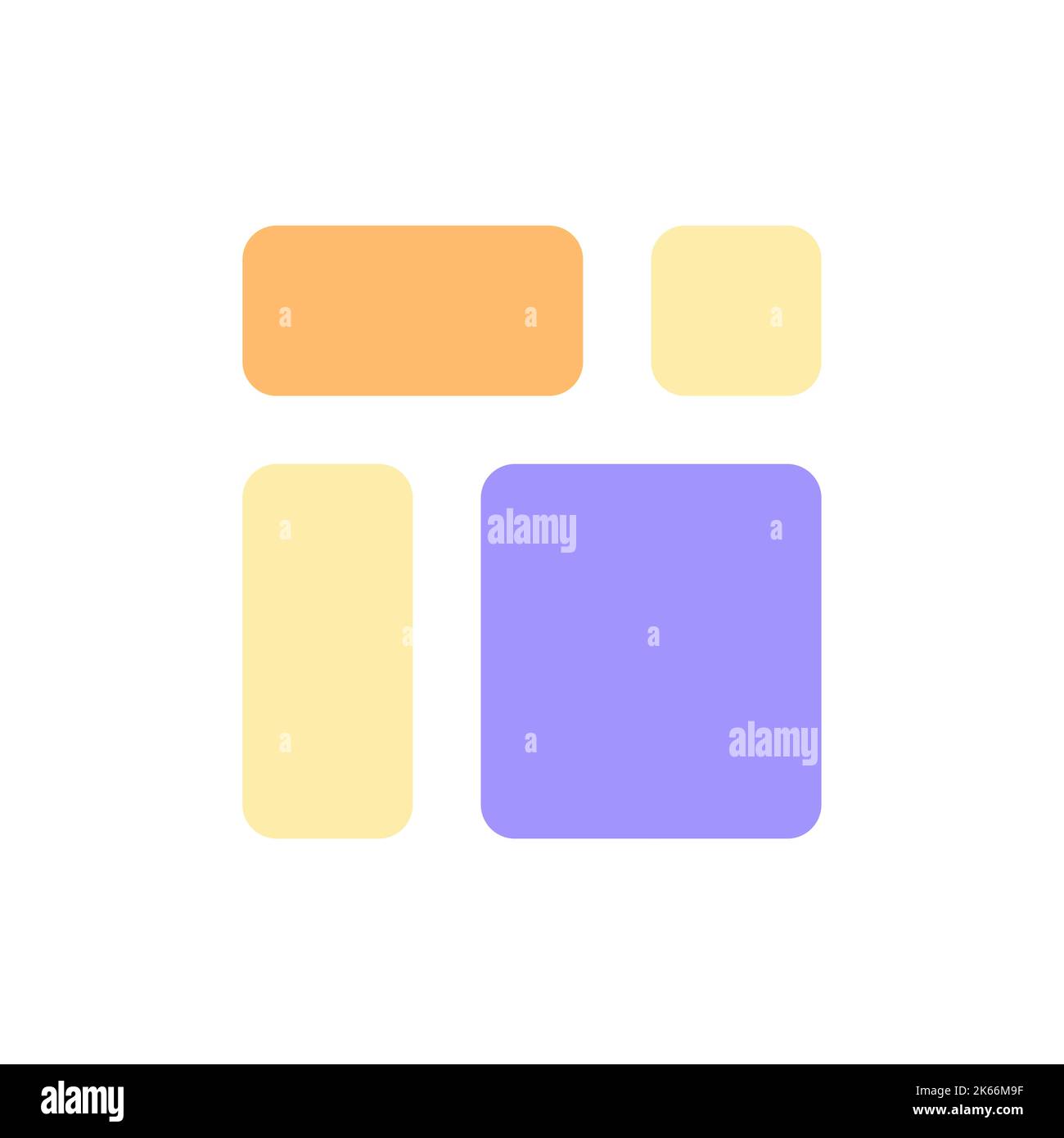 Content blocks pixel perfect flat gradient color ui icon Stock Vector