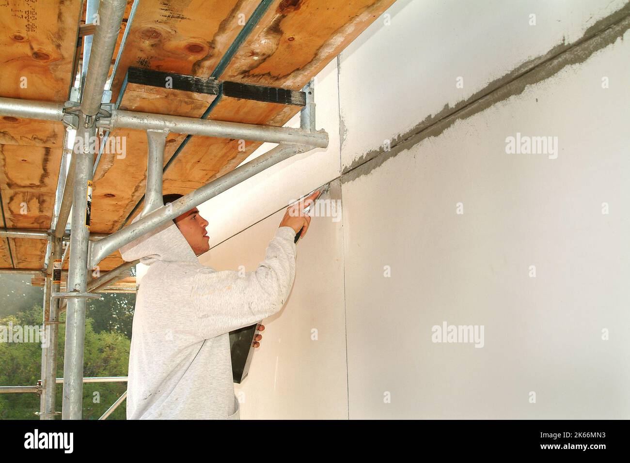 Plaster and Stucco Mason Stock Photo Alamy