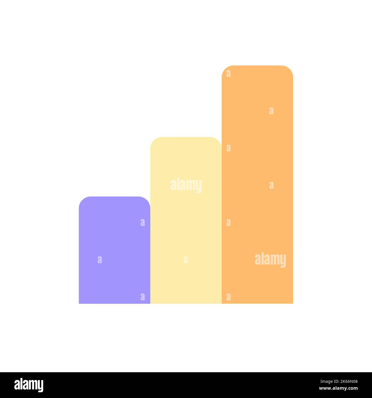 Bar chart pixel perfect flat gradient color ui icon Stock Vector