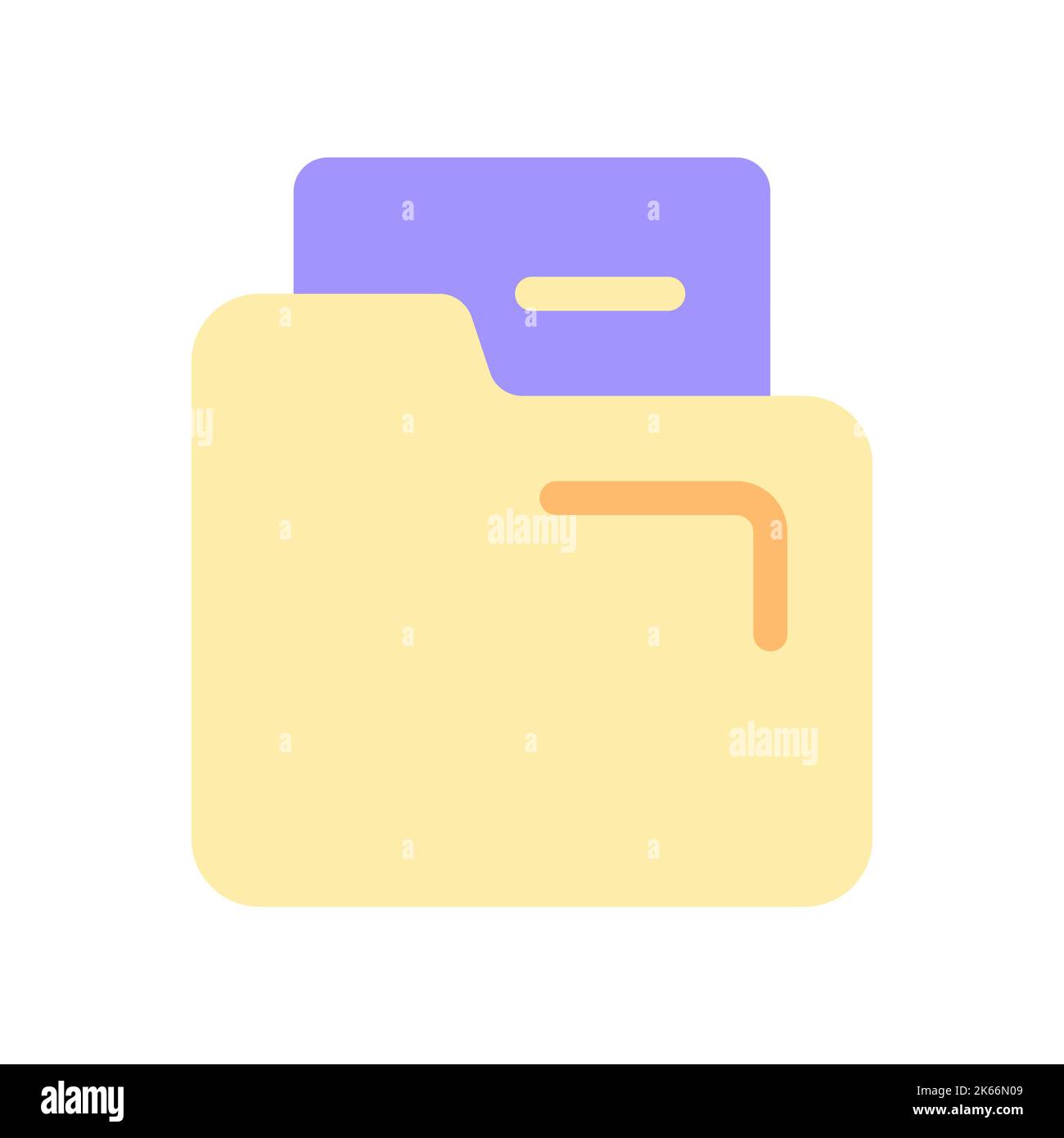Document in folder pixel perfect flat gradient color ui icon Stock Vector