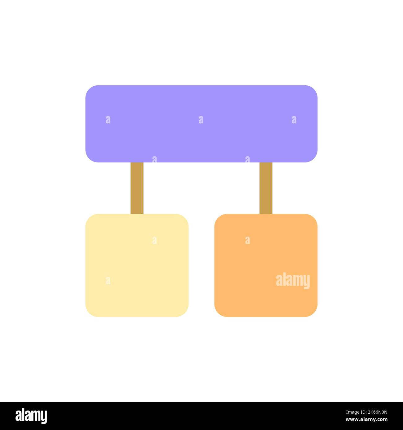 Block diagram pixel perfect flat gradient color ui icon Stock Vector