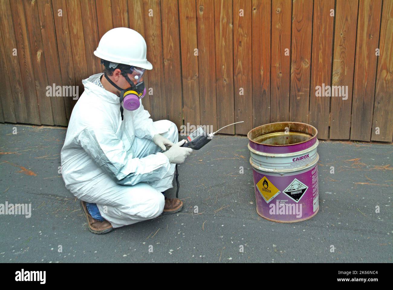 Hazardous Materials Removal Worker Stock Photo Alamy
