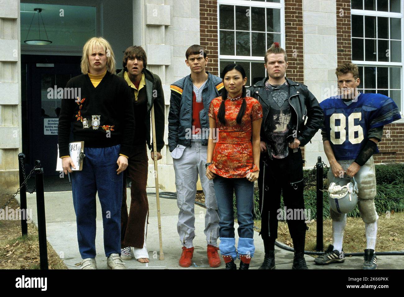 DEREK RICHARDSON, JOSH BRAATEN, ERIC CHRISTIAN OLSEN, MICHELLE KRUSIEC, ELDEN HENSON, WILLIAM LEE SCOTT, DUMB AND DUMBERER: WHEN HARRY MET LLOYD, 2003 Stock Photo