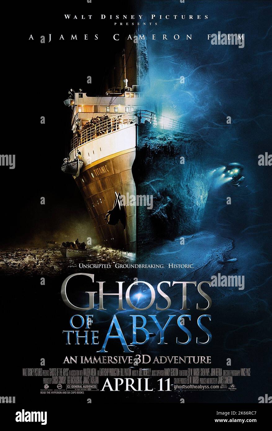 MOVIE POSTER, GHOSTS OF THE ABYSS, 2003 Stock Photo