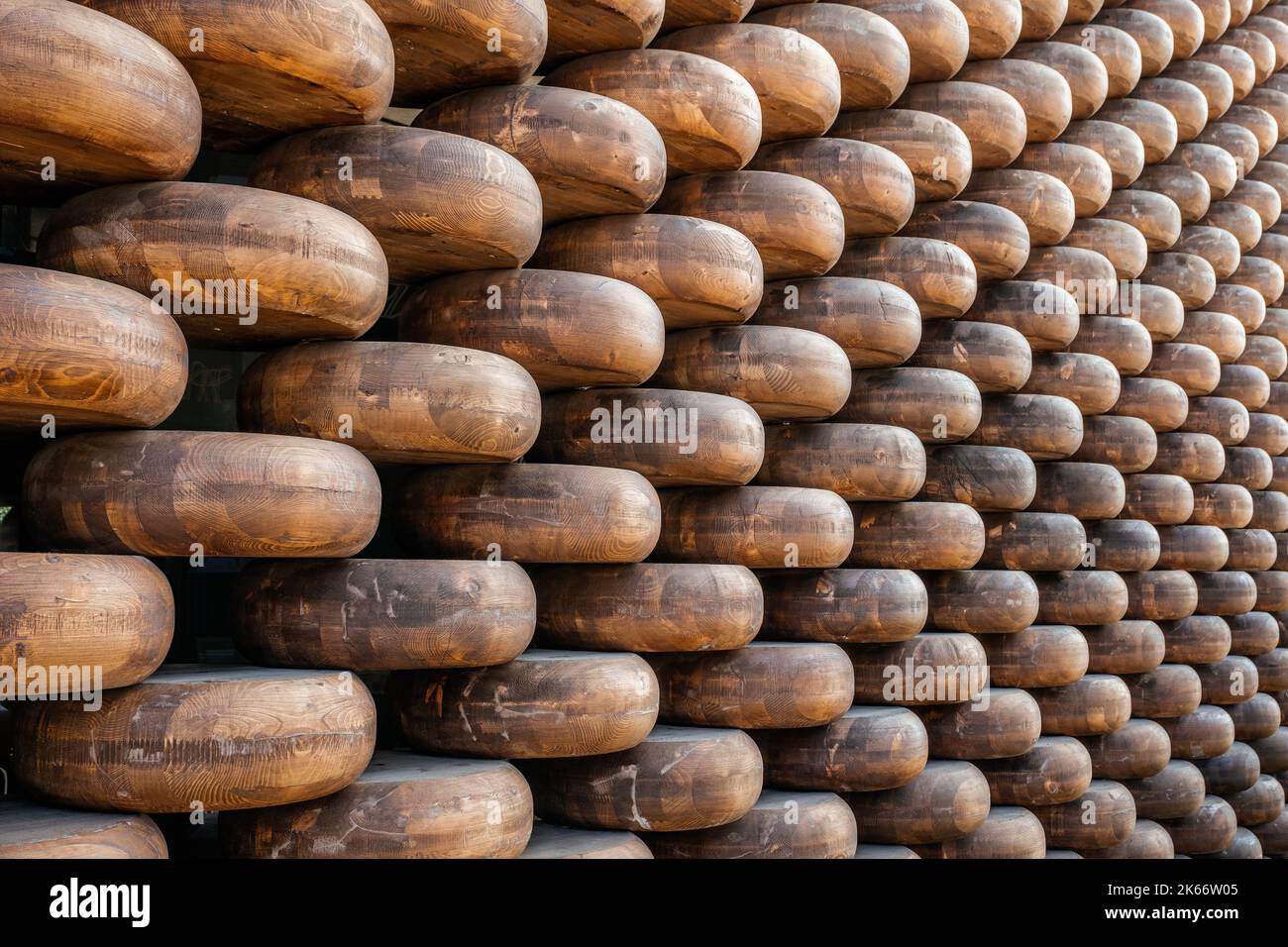 Decorative seamless wood background. Modern architectural design Stock Photo