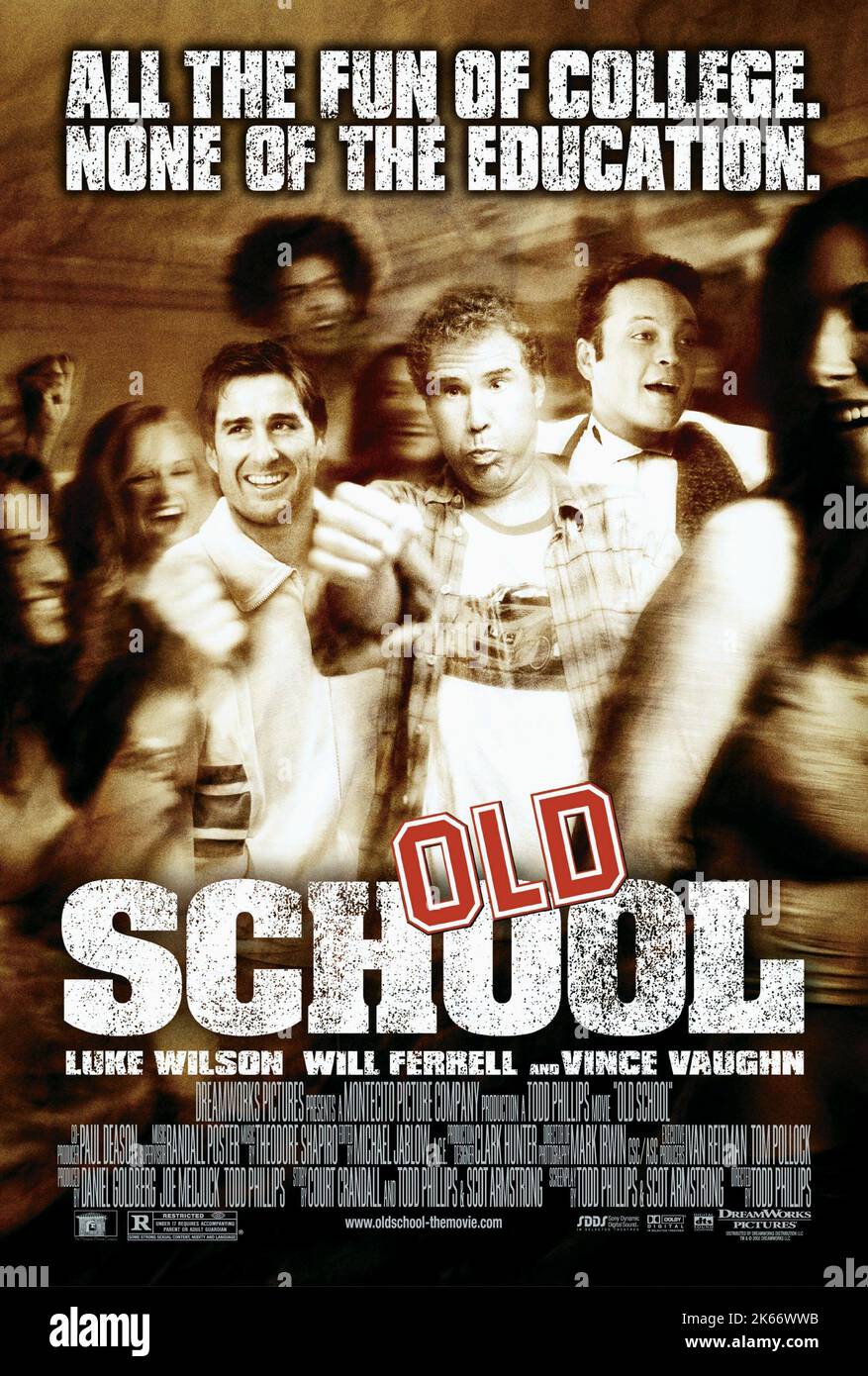 LUKE WILSON, WILL FERRELL, VINCE VAUGHN, OLD SCHOOL, 2003 Stock Photo