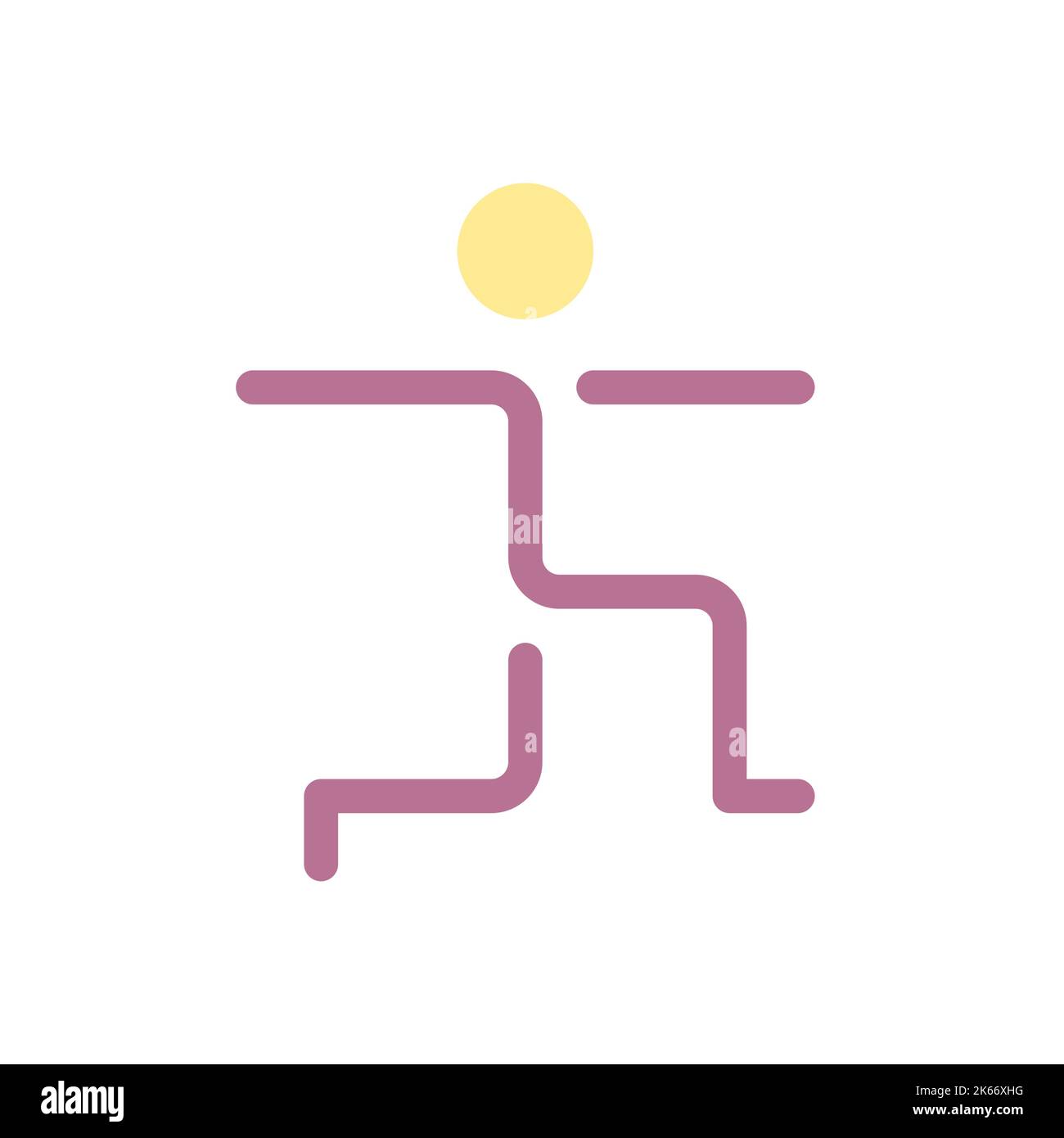 Warrior pose flat color ui icon Stock Vector Image & Art - Alamy