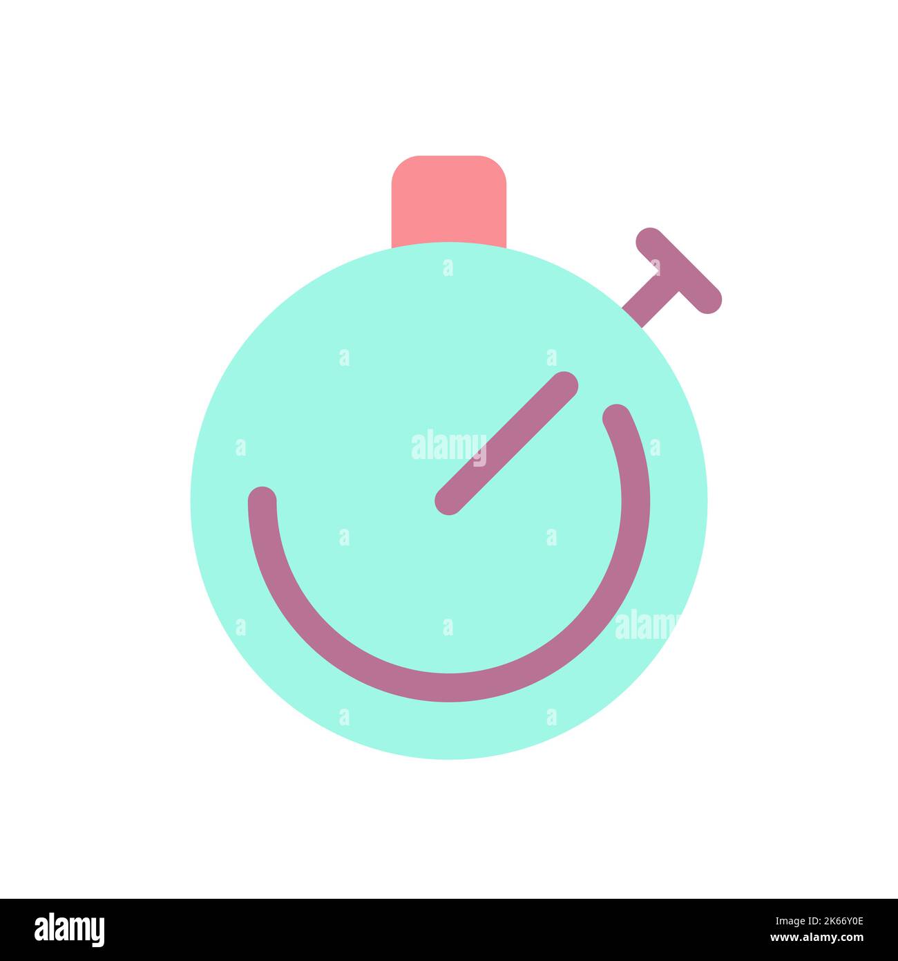 Stop watch flat color ui icon Stock Vector Image & Art - Alamy