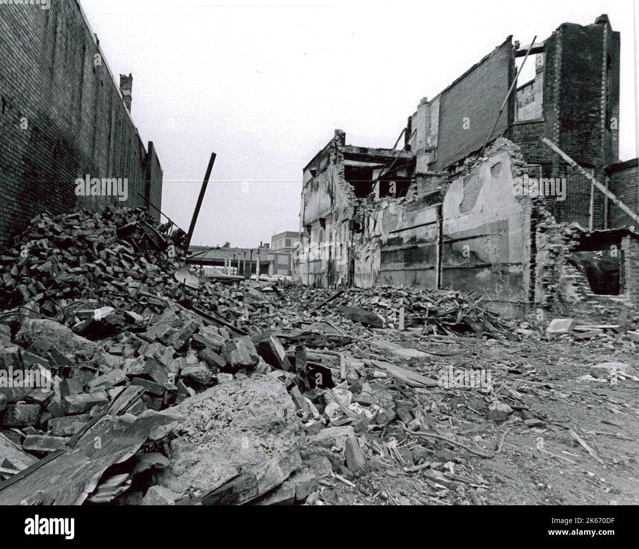 Photograph of 14th Street Northwest, Damages from the 68 riots, 1969 Stock Photo