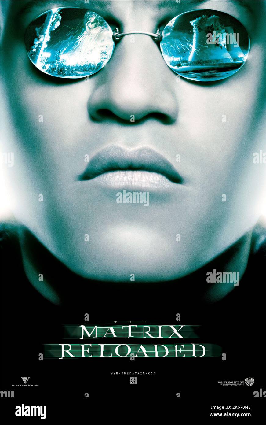 LAURENCE FISHBURNE, THE MATRIX RELOADED, 2003 Stock Photo