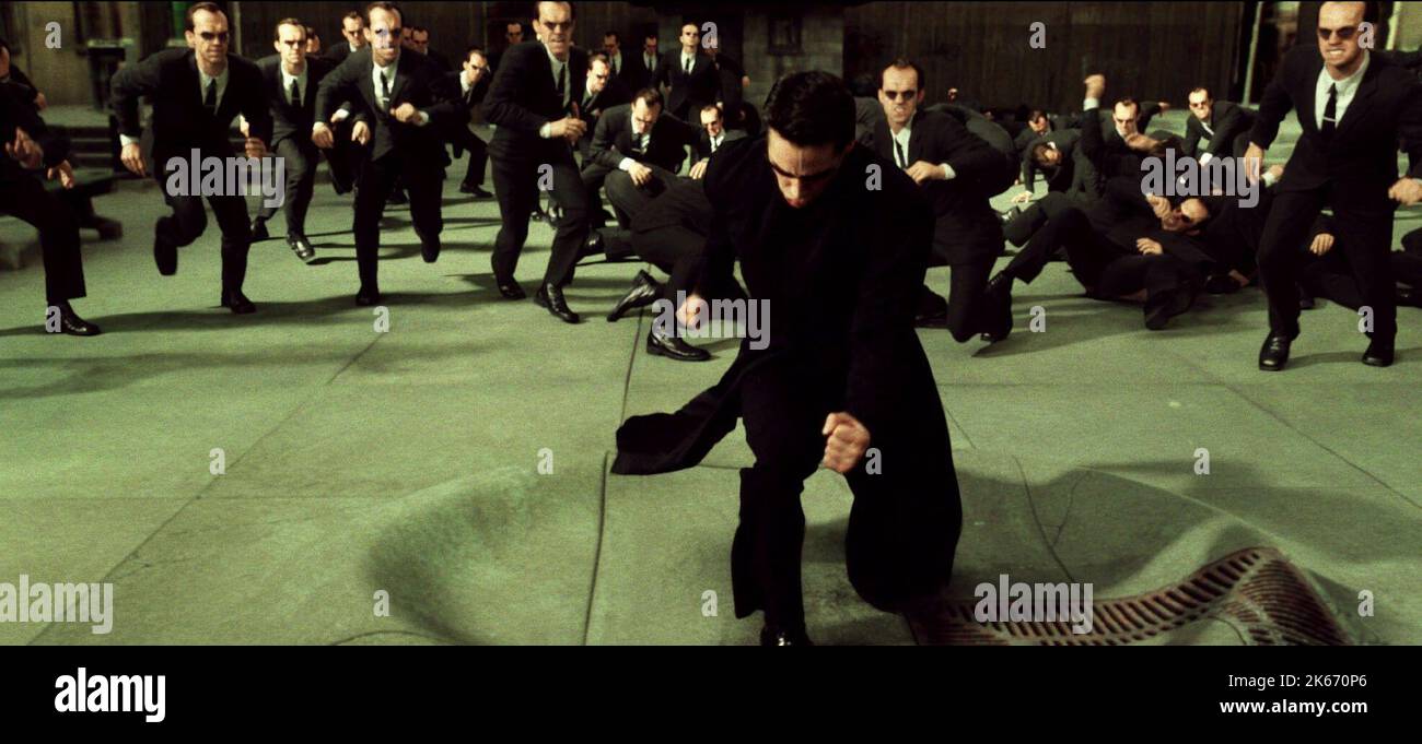 Hugo Weaving in The Matrix Reloaded (2003), Belgian postcar…