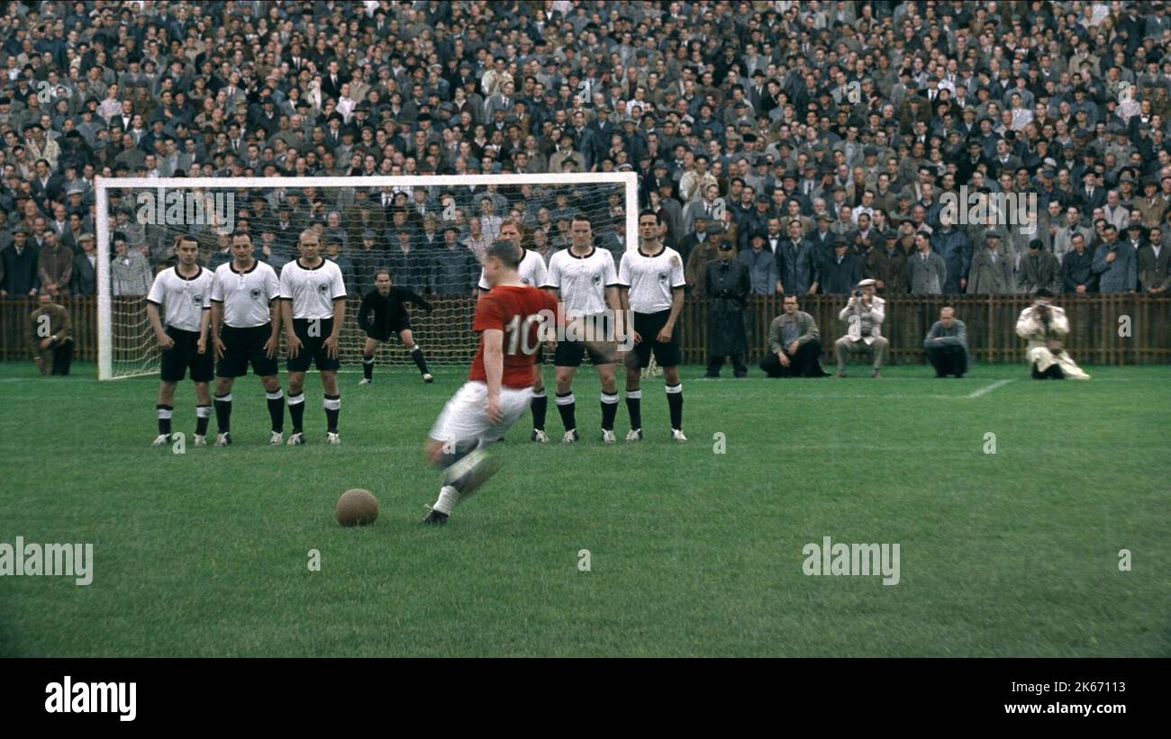 FOOTBALL MATCH FREE KICK SCENE, THE MIRACLE OF BERN, 2003 Stock Photo