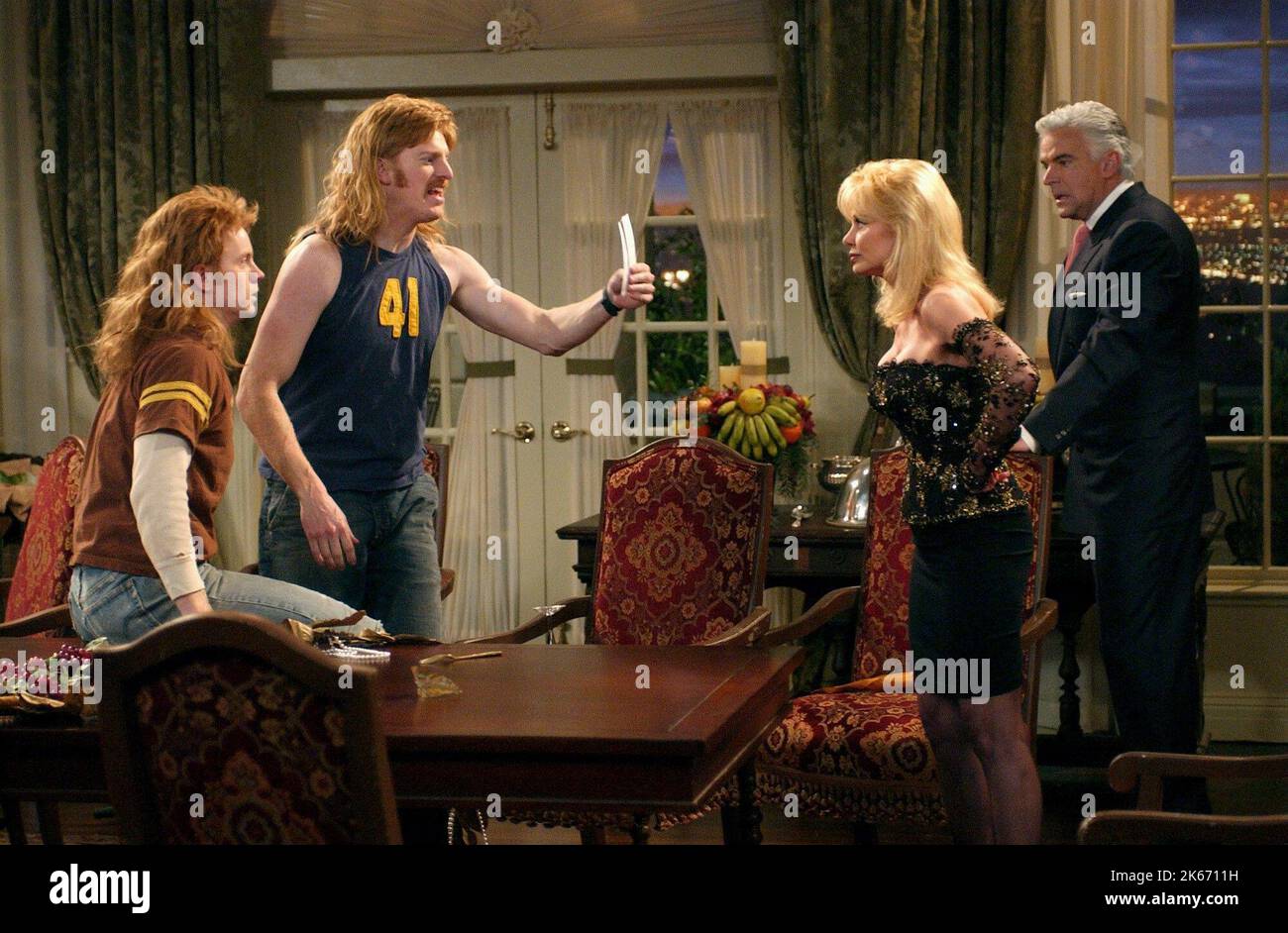 DAVID HORNSBY, MICHAEL WEAVER, LONI ANDERSON, JOHN O'HURLEY, THE MULLETS, 2003 Stock Photo