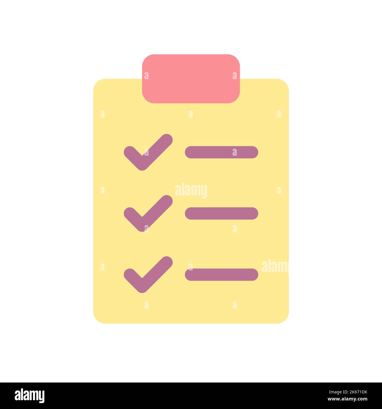 Checklist flat color ui icon Stock Vector