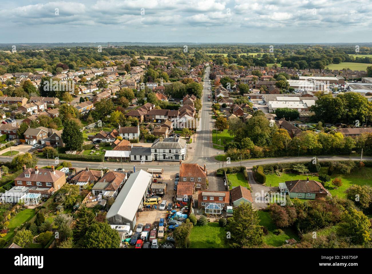 Aerial view of Partridge Green. Partridge Green is a village in the