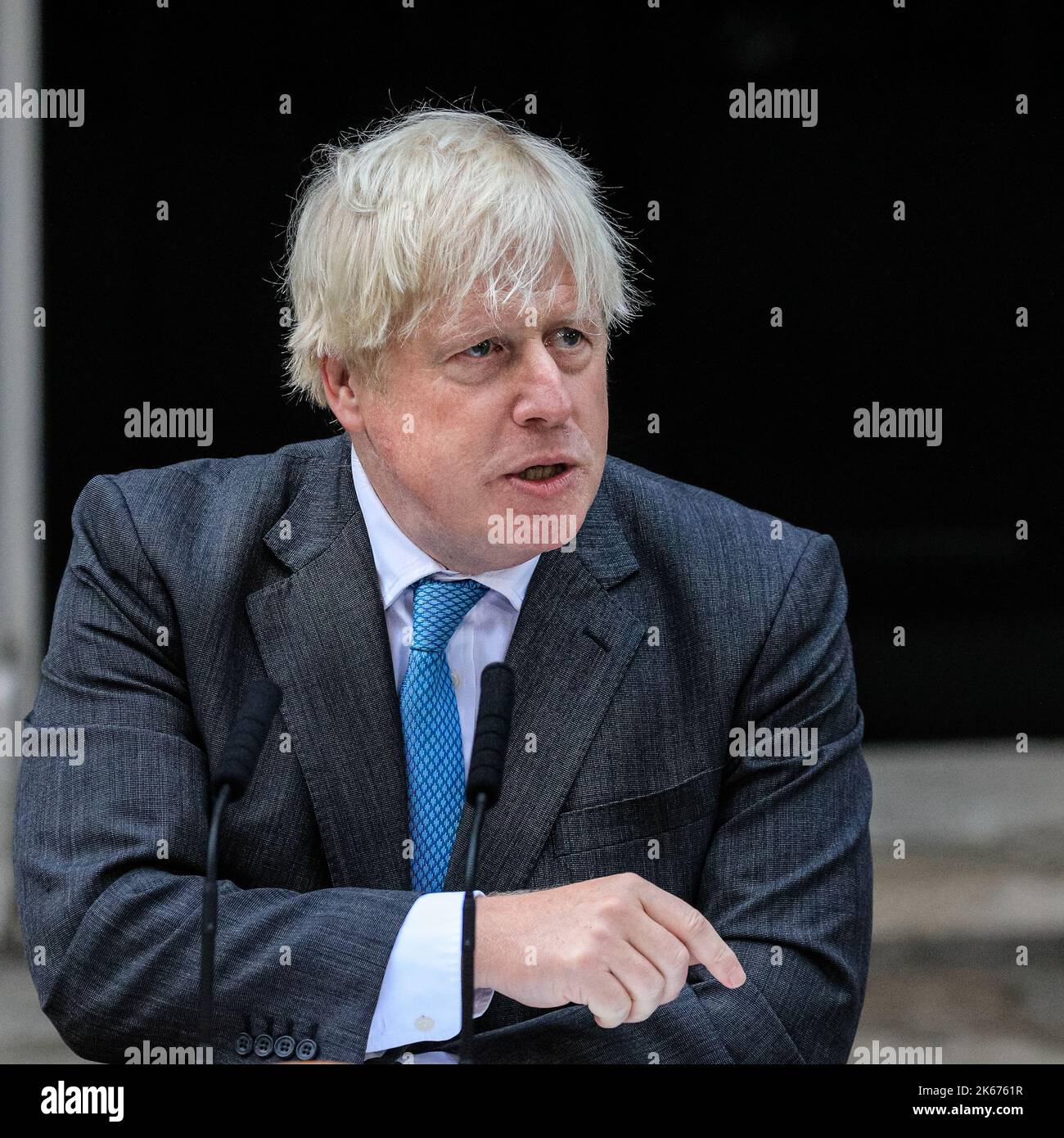 Boris Johnson MP, outgoing British Prime Minister during farewell