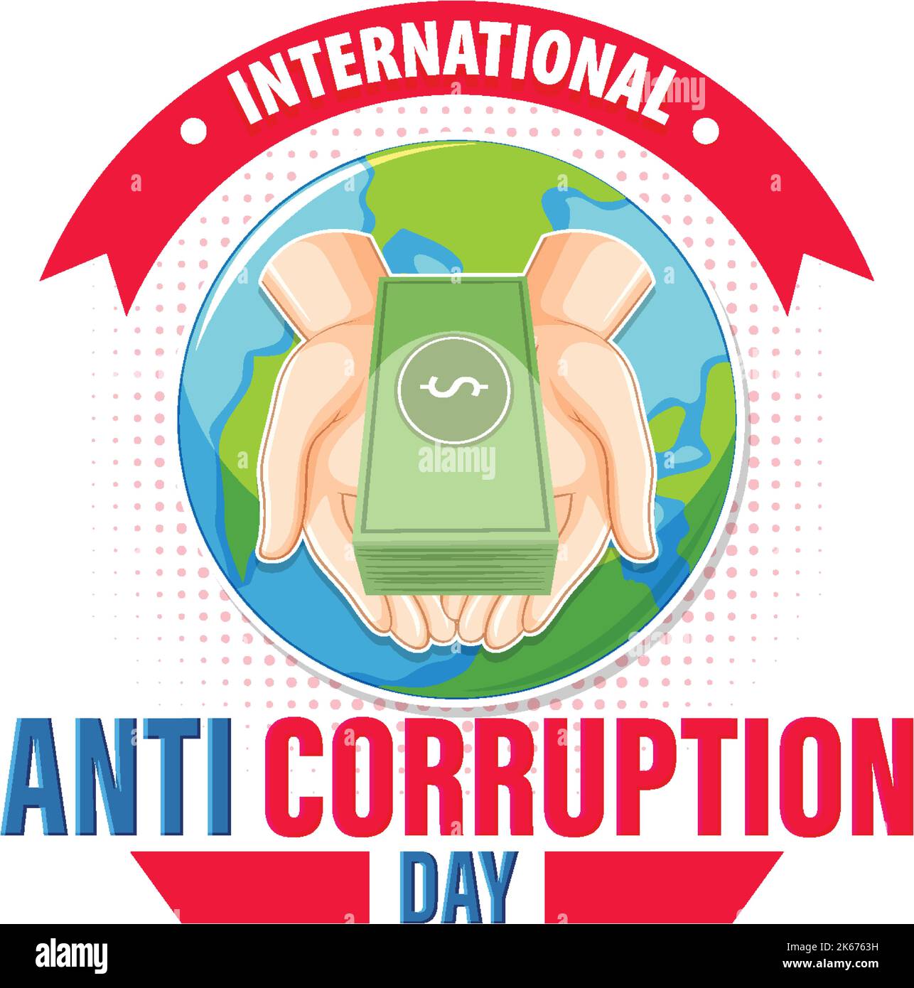 International Anti Corruption Day Poster Design Illustration Stock ...