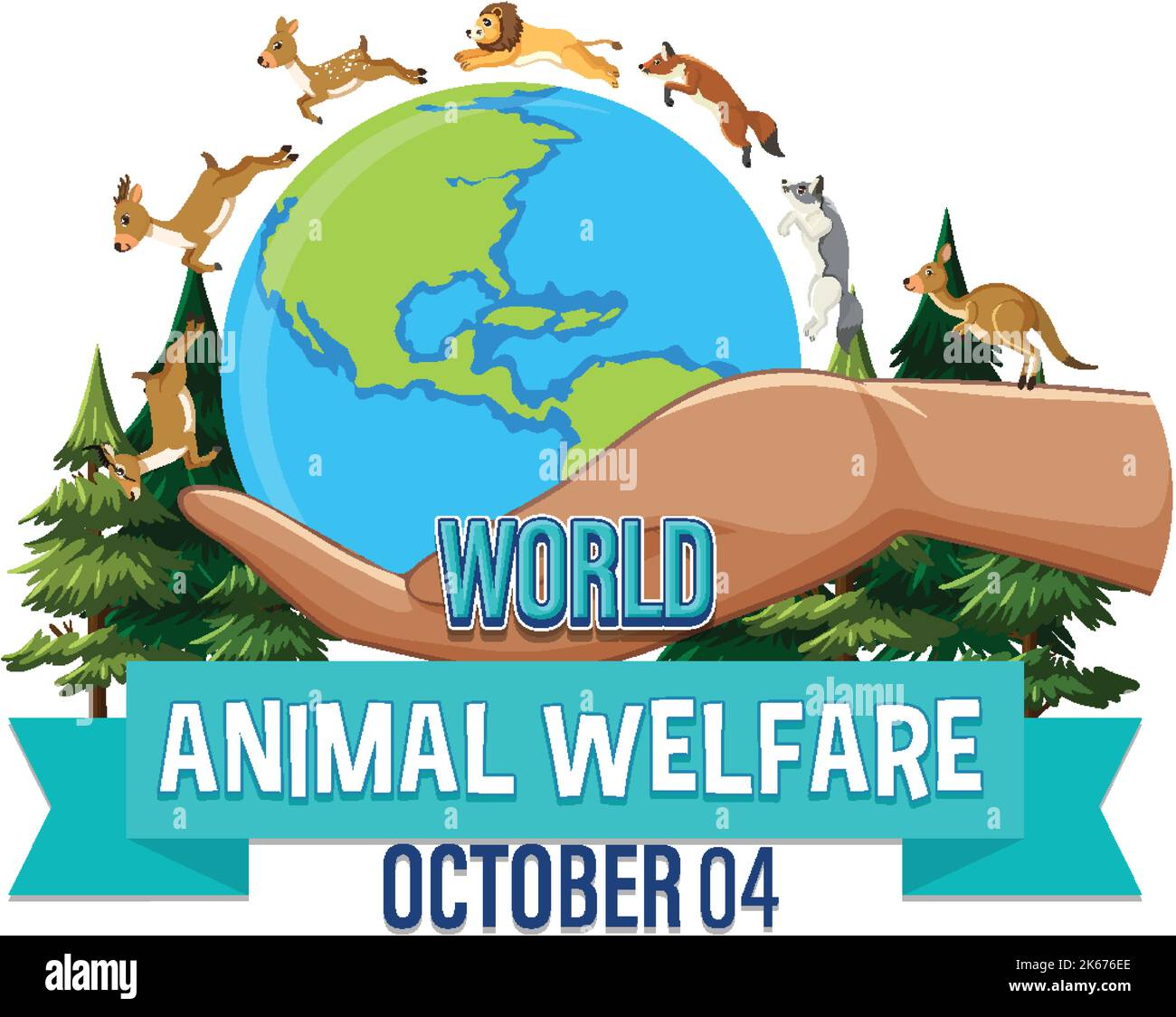 World Animal Welfare Day Poster illustration Stock Vector Image & Art