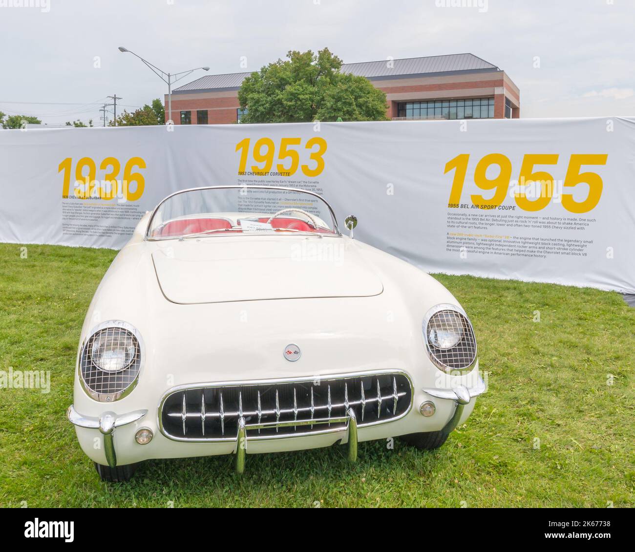 BIRMINGHAM, MI/USA - AUGUST 16, 2014: A 1953 Chevrolet Corvette car, Woodward Dream Cruise. Stock Photo