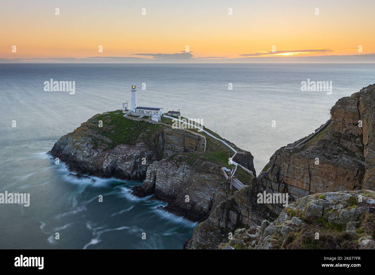 South Stack Lighthouse, Holyhead island, Anglesey, Wales, United ...