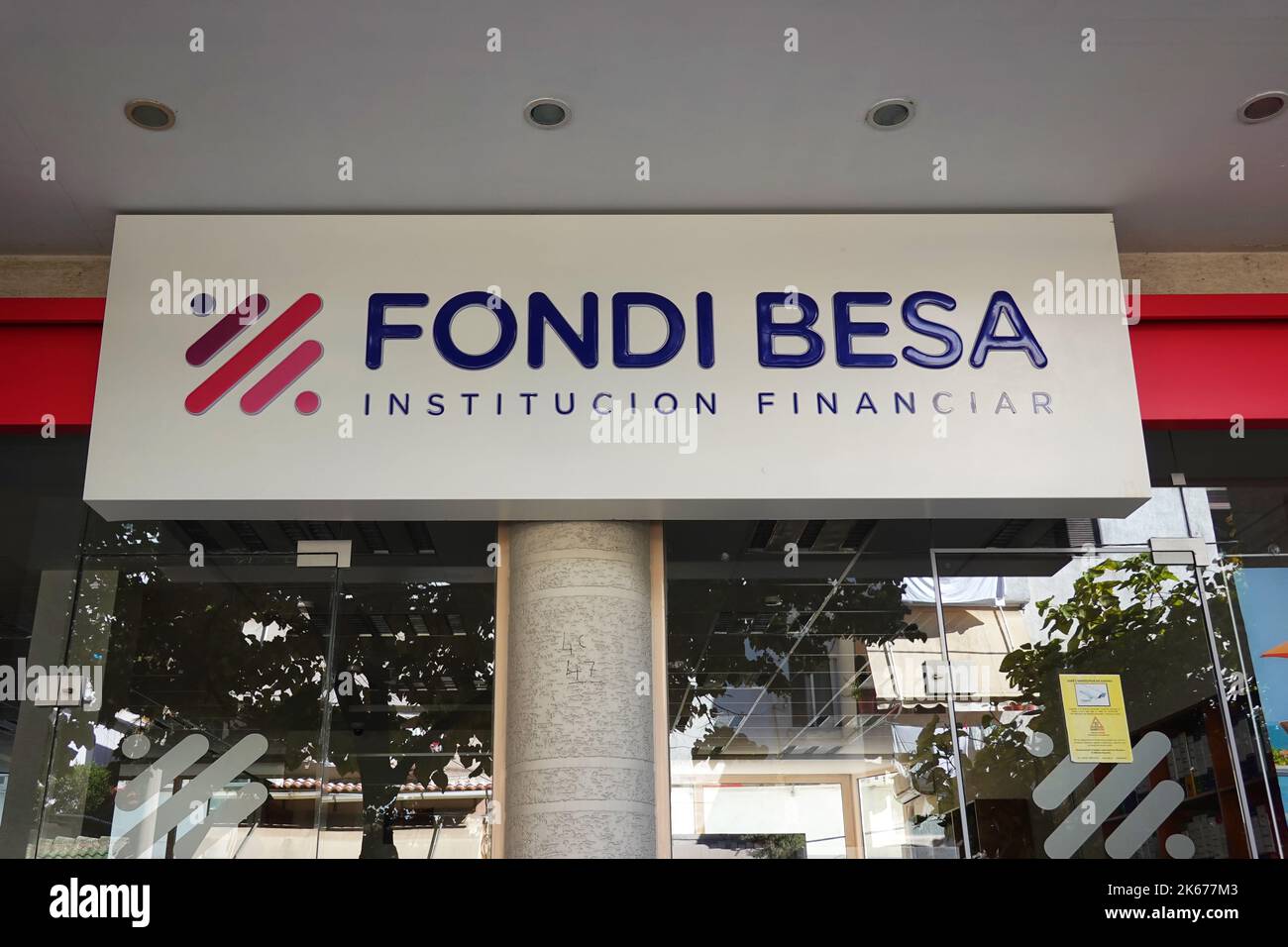 Branch fo Fondi Besa, Saranda, Republic of Albania Stock Photo