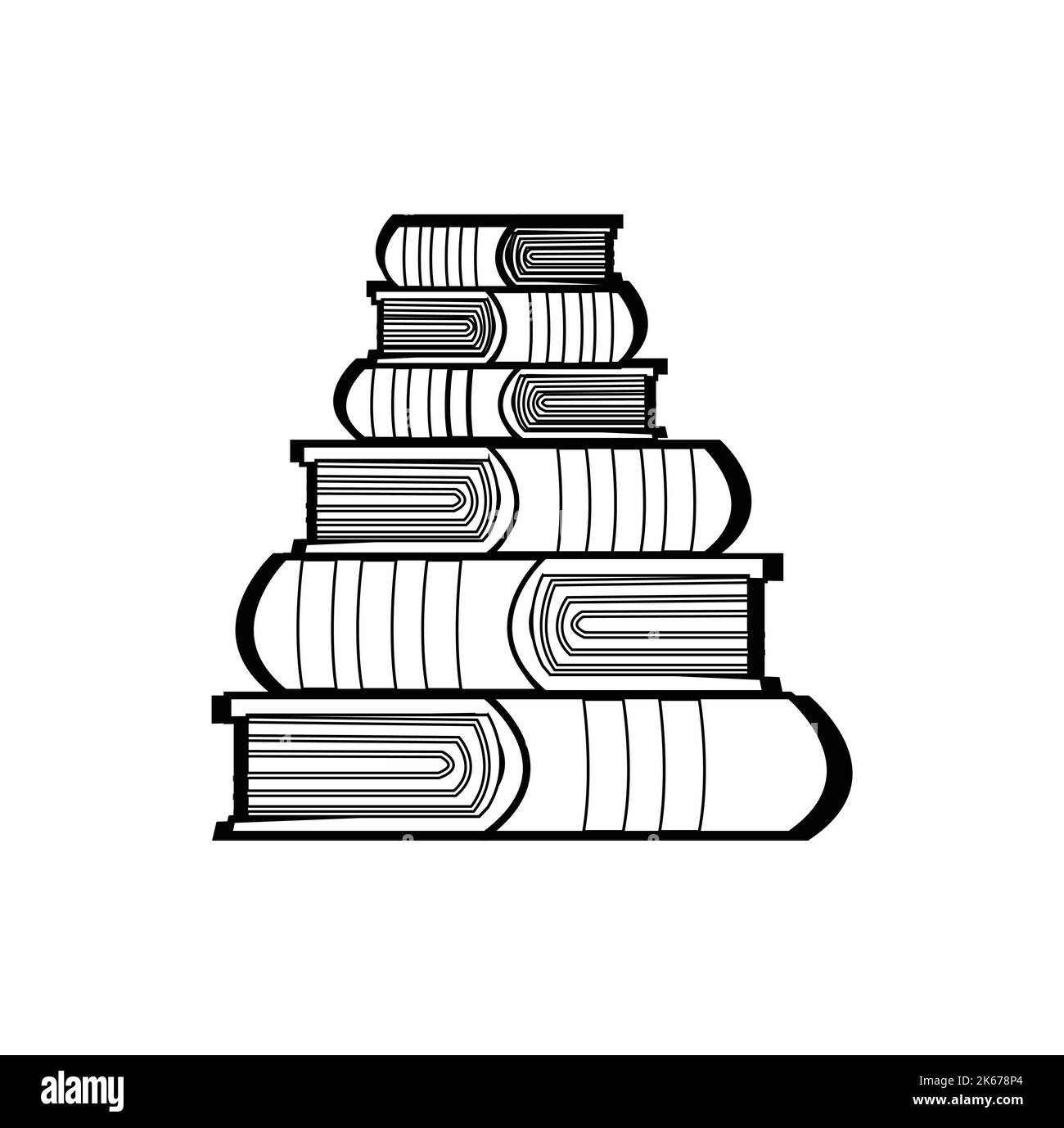 Stack of some black and white books order less design. graphic source