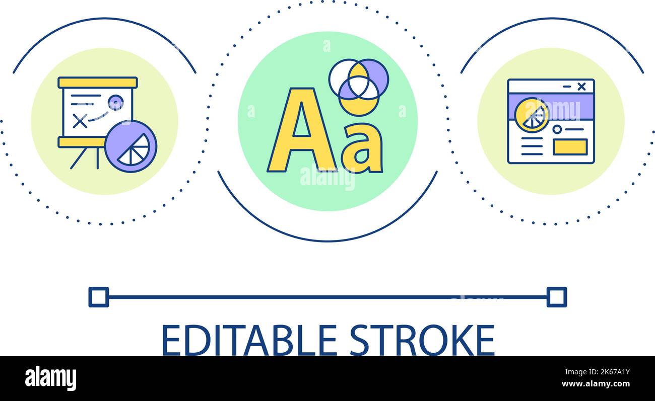 Content strategy loop concept icon Stock Vector