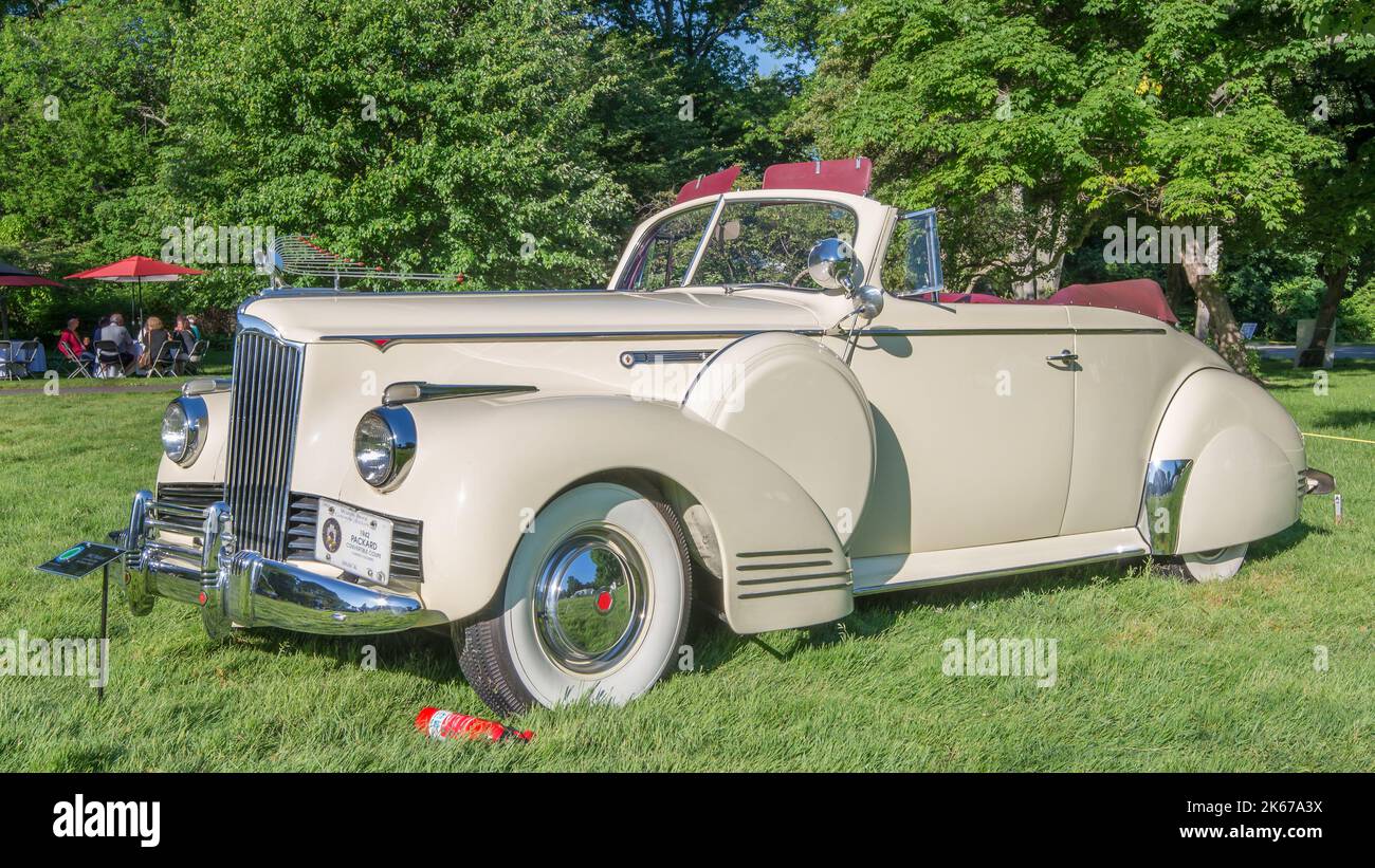 GROSSE POINTE SHORES, MI/USA JUNE 15, 2014 A 1942 Packard car