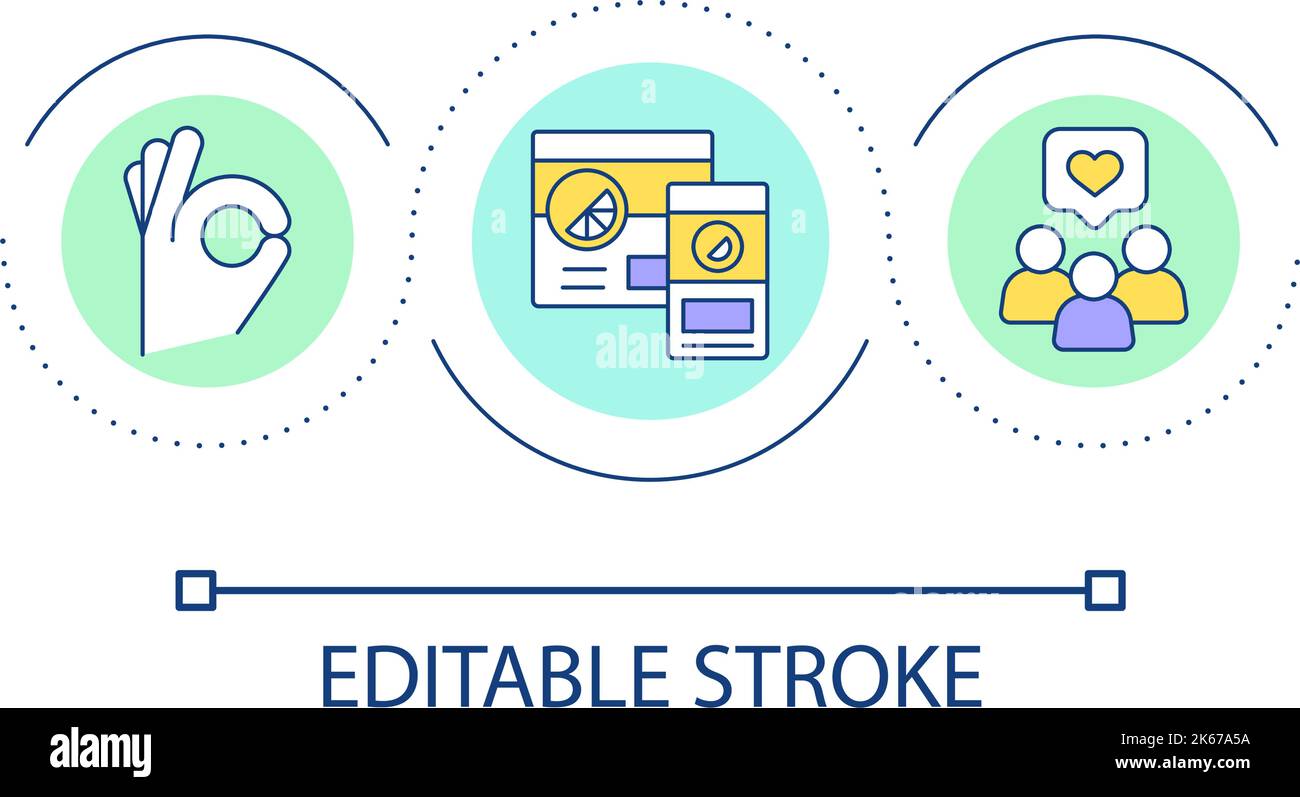 Website content loop concept icon Stock Vector