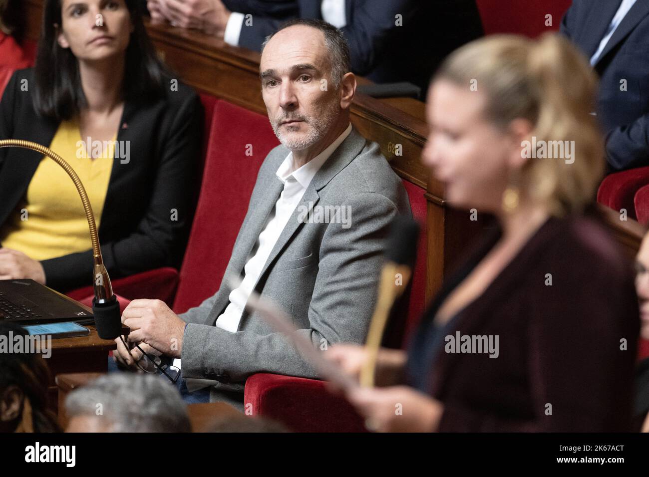 Deputy Loic Prud homme attends a session of Questions to the Government
