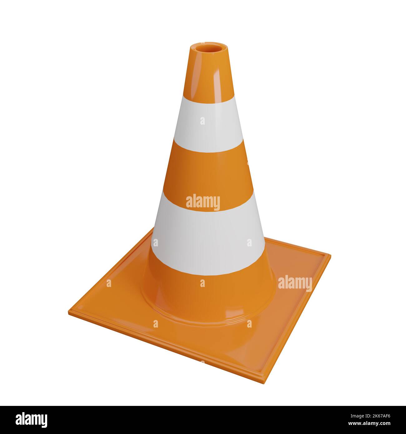 Traffic sign icon for caution, security, barrier, work site, dangerous site, safe zone Stock Photo