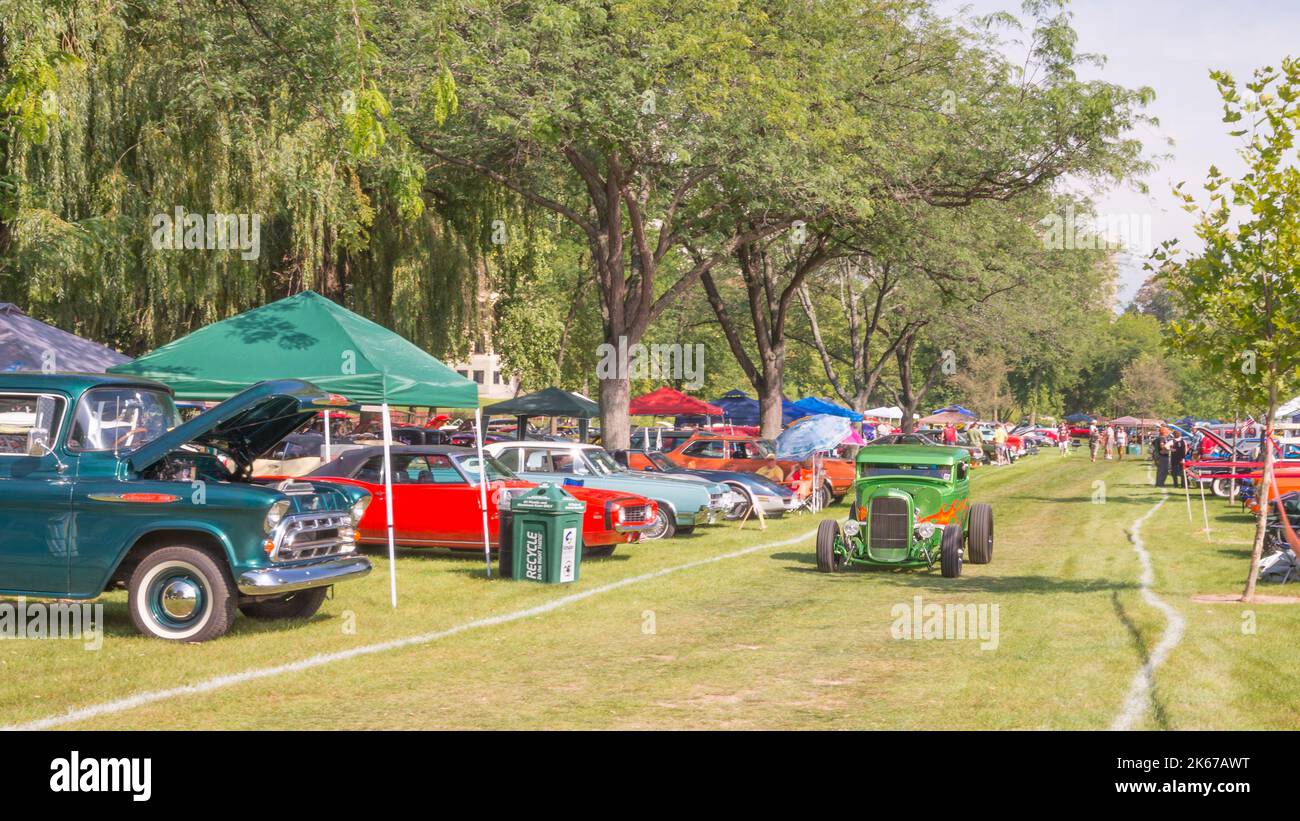 FRANKENMUTH, MI/USA SEPTEMBER 5, 2014 Cars on display, Frankenmuth