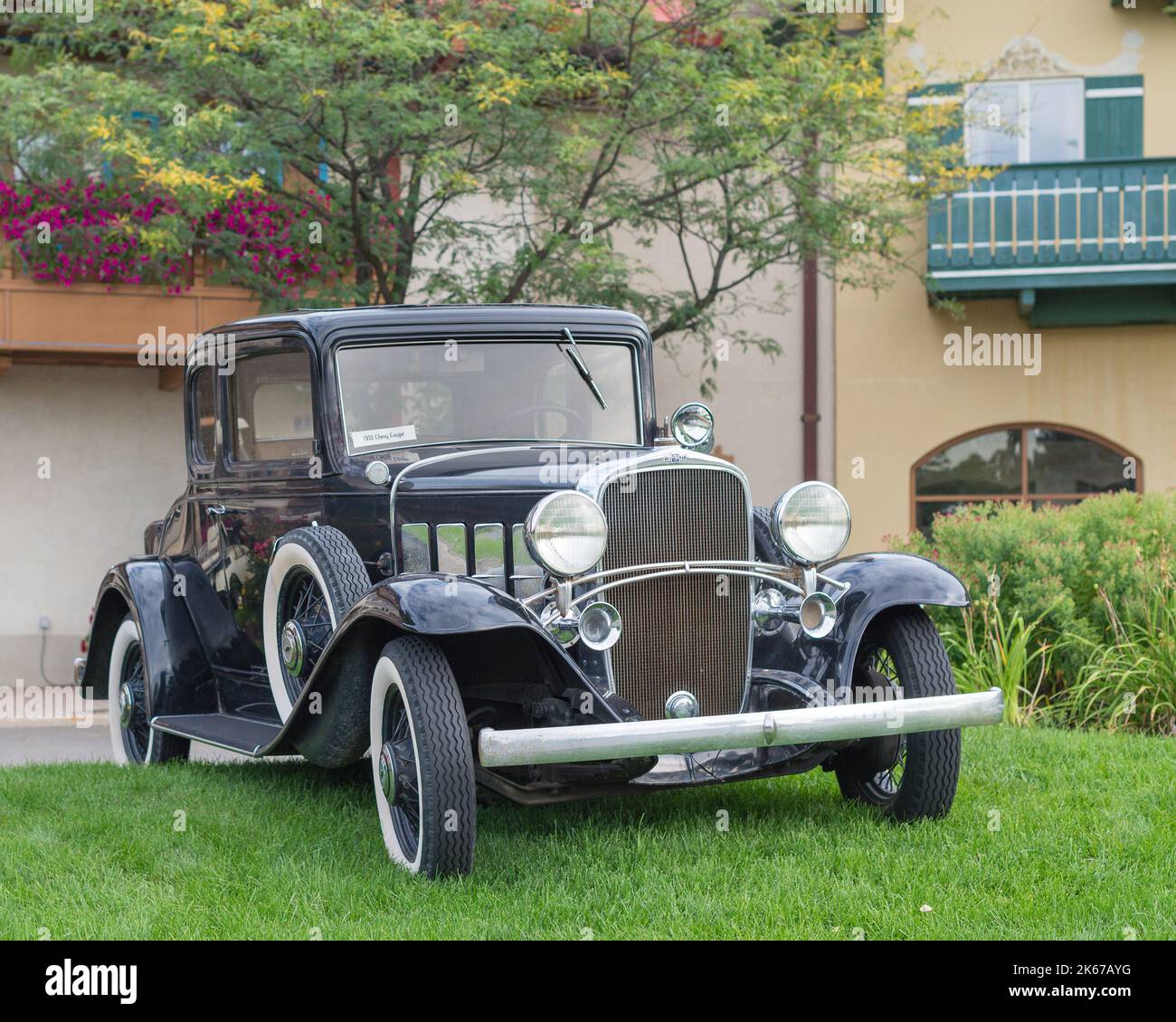 FRANKENMUTH, MI/USA - SEPTEMBER 6, 2014: A 1932 Chevrolet Coupe car, Frankenmuth Auto Fest, Heritage Park. Stock Photo