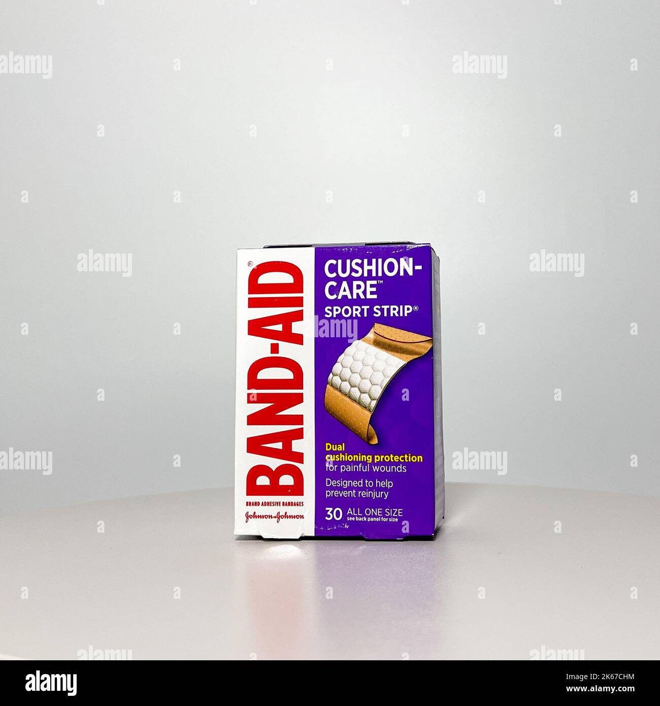 Orlando, FL USA July 14, 2022 A box of Cushion Care Sport Strip Band