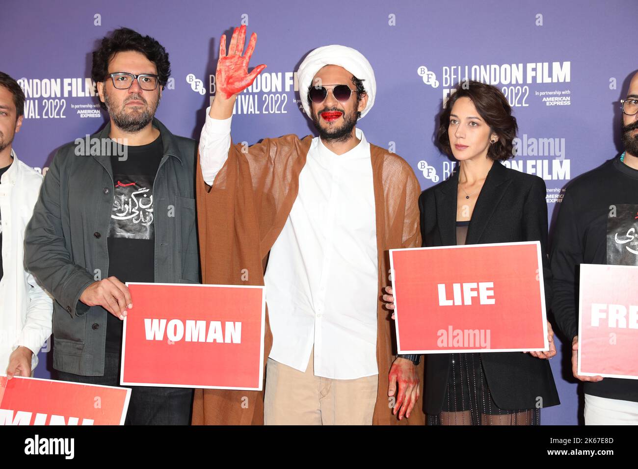 Sol Bondy, Arash Ashtiani, Zar Amir Ebrahimi, Ali Abbasi, Nima Akbarpour  and Jacob Jarek attend UK premiere of Holy Spider at the BFI London Film  Fest Stock Photo - Alamy
