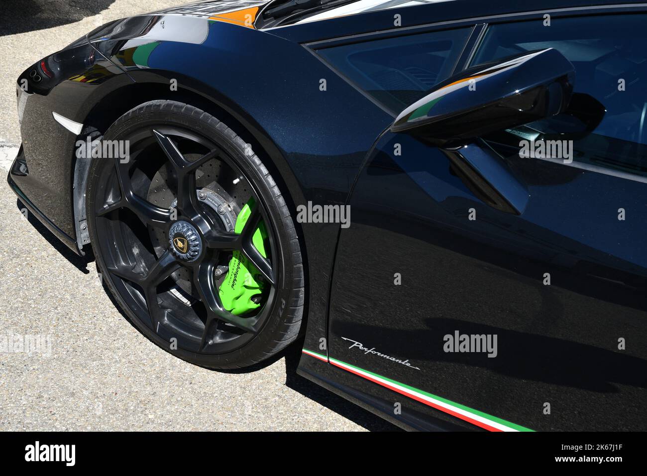 Mugello Circuit, Italy 23 September 2022 Detail of alloy black wheel