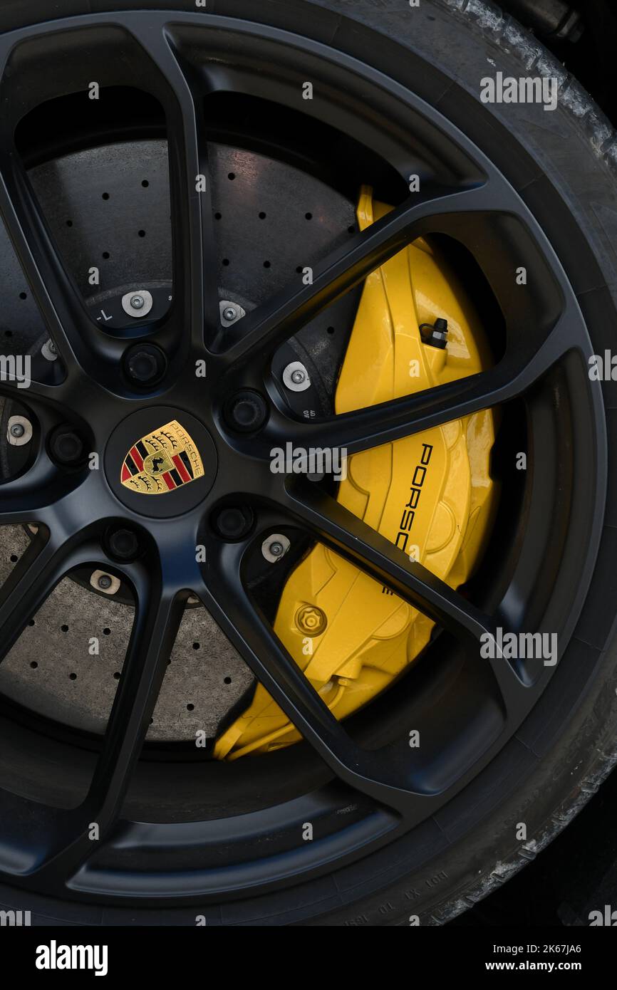 Mugello Circuit, Italy 23 September 2022 Detail of alloy black wheel