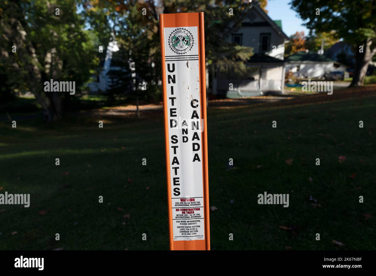 The United States Canada border passes through Derby Line, Vermont Stock Photo Alamy