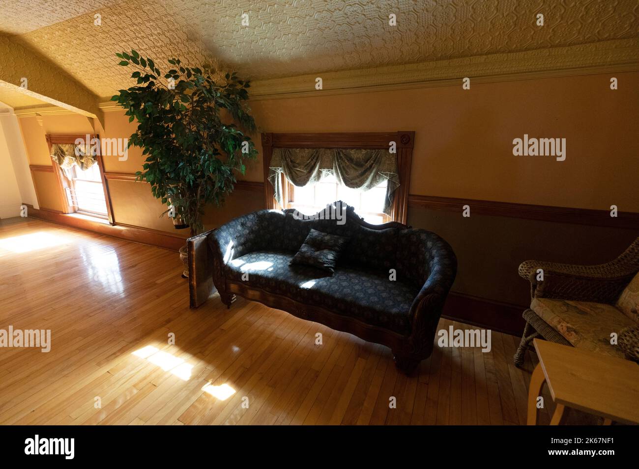Interior Haskell Library on the U.S. Canada border, Derby Line, Vermont