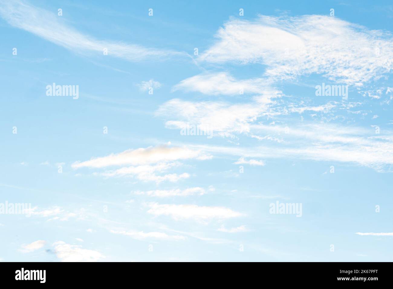 Summer blue sky with white beauty clouds Stock Photo - Alamy