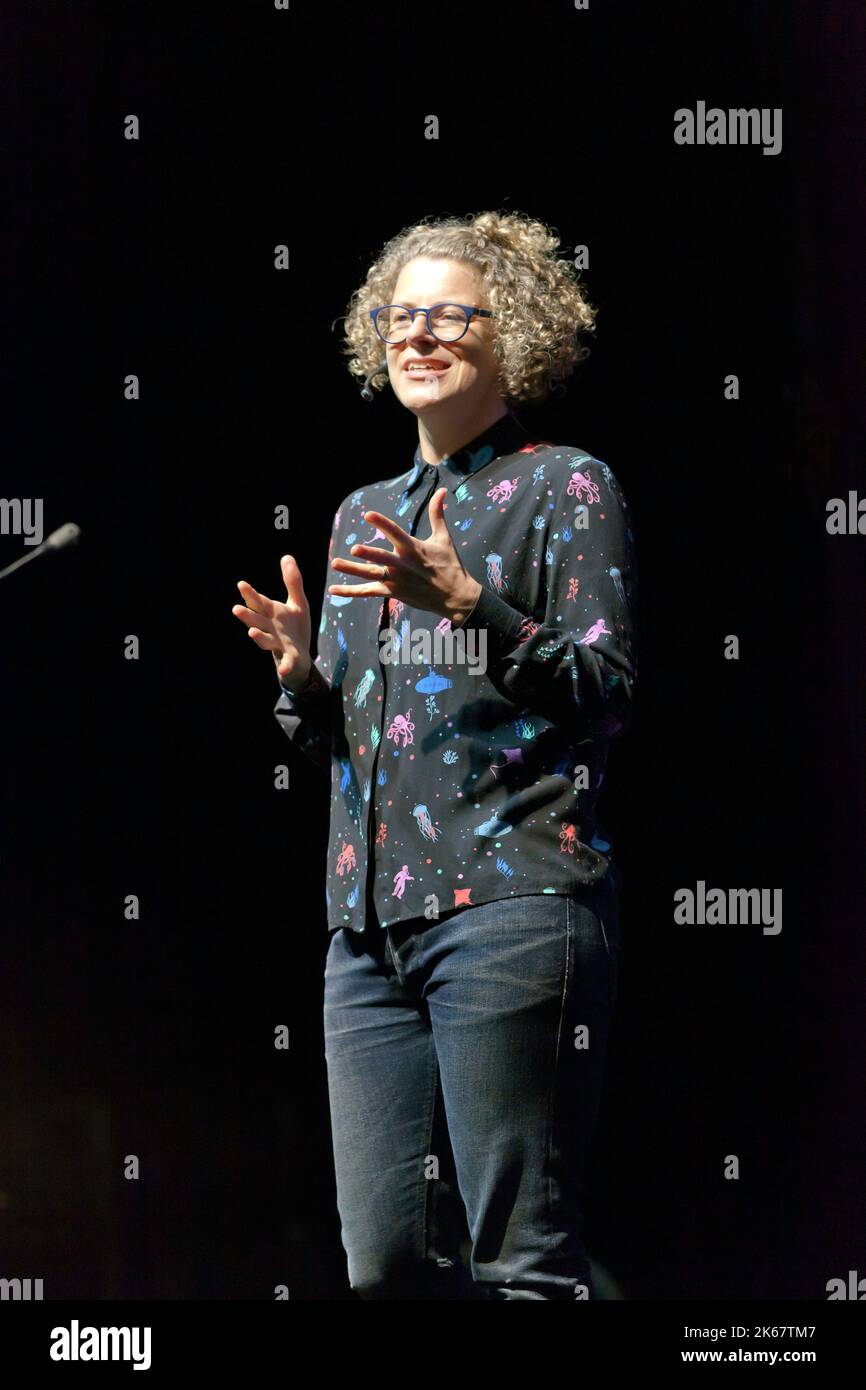 Marine Biologist, Helen Scales highlighting the tensions between exploring the deep ocean, the unique life discovered there and exploiting its resources for profit. Stock Photo