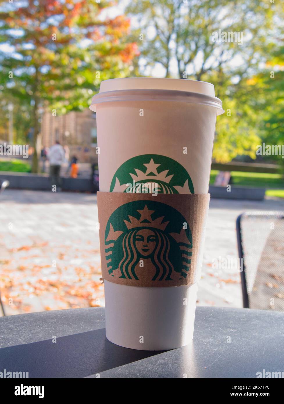 Single use coffee cup Stock Photo