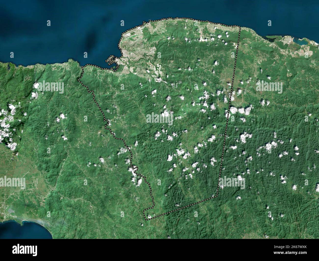 Saint James, parish of Jamaica. Low resolution satellite map Stock Photo - Alamy