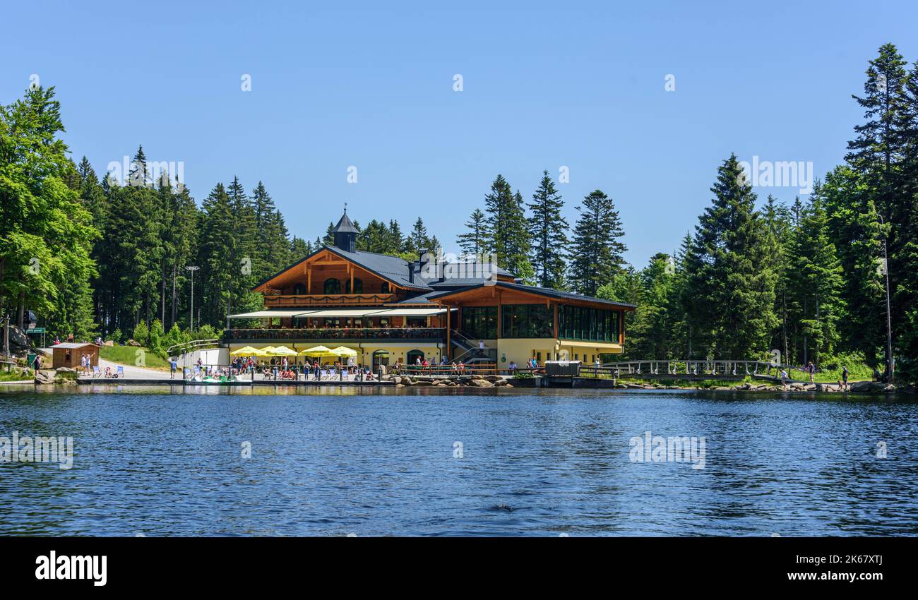 The Arber Lake House in Bavarian Forest Stock Photo